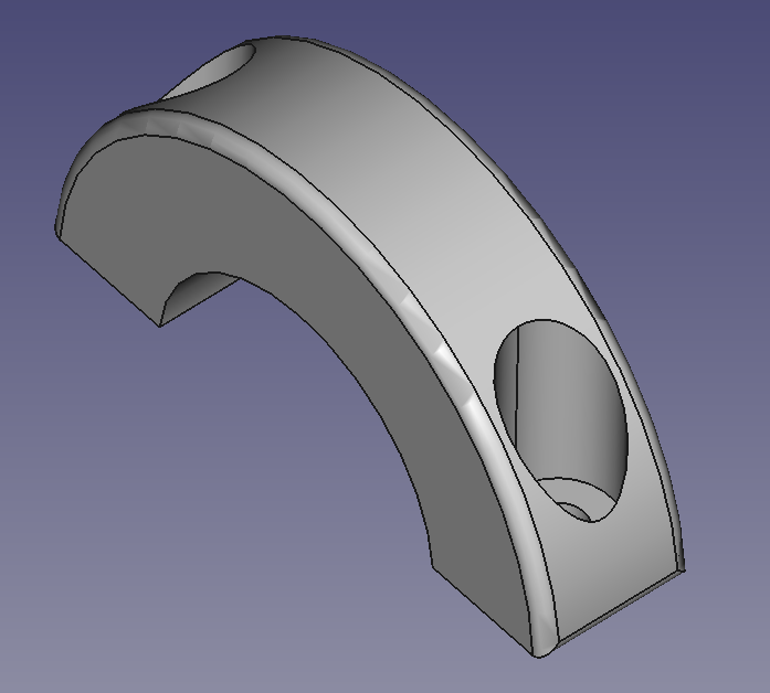 Clamp Schelle (FreeCAD) fully parametric