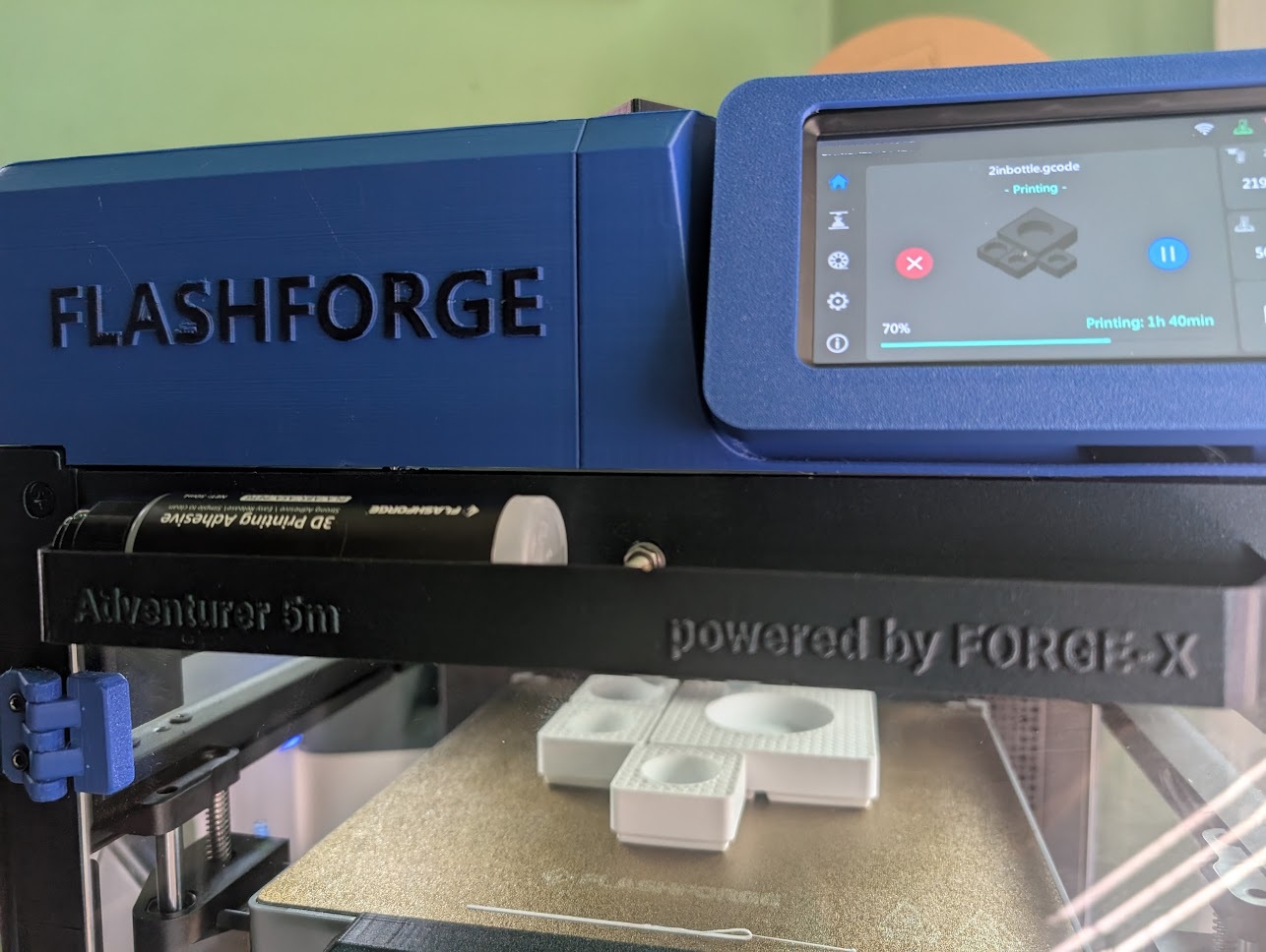 Forge-X branded shelf for AD5M Flashforge Adventurer 5M Printer
