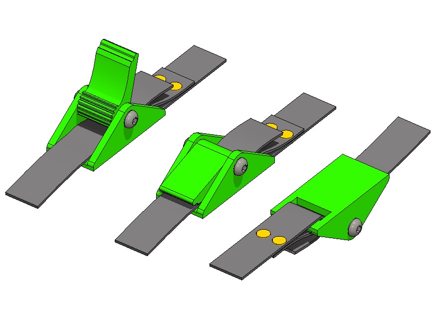Belt Clamp II - Easy to print - Can be used for several apps - look my other models and plce like them