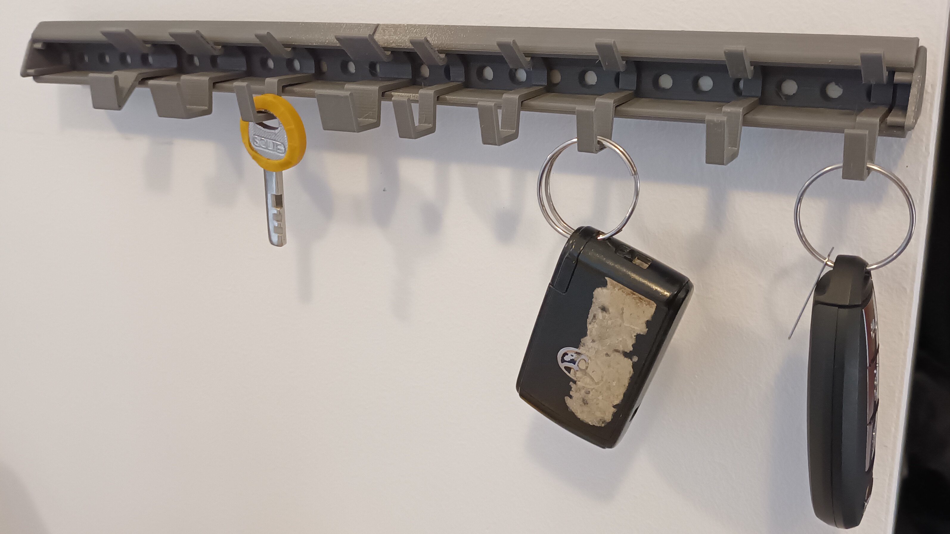 Modular clips rail storage system