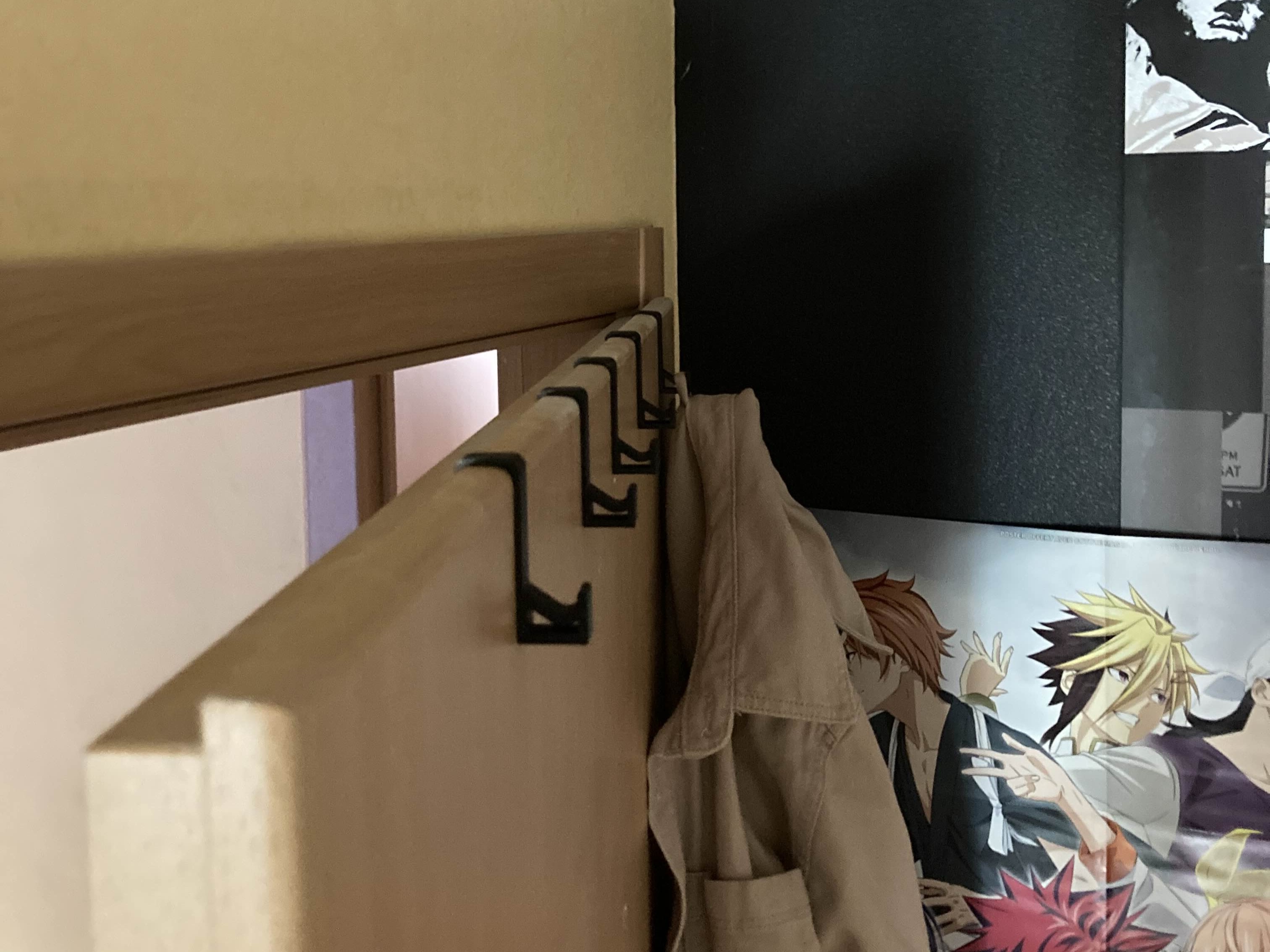 Door-mounted coat rack