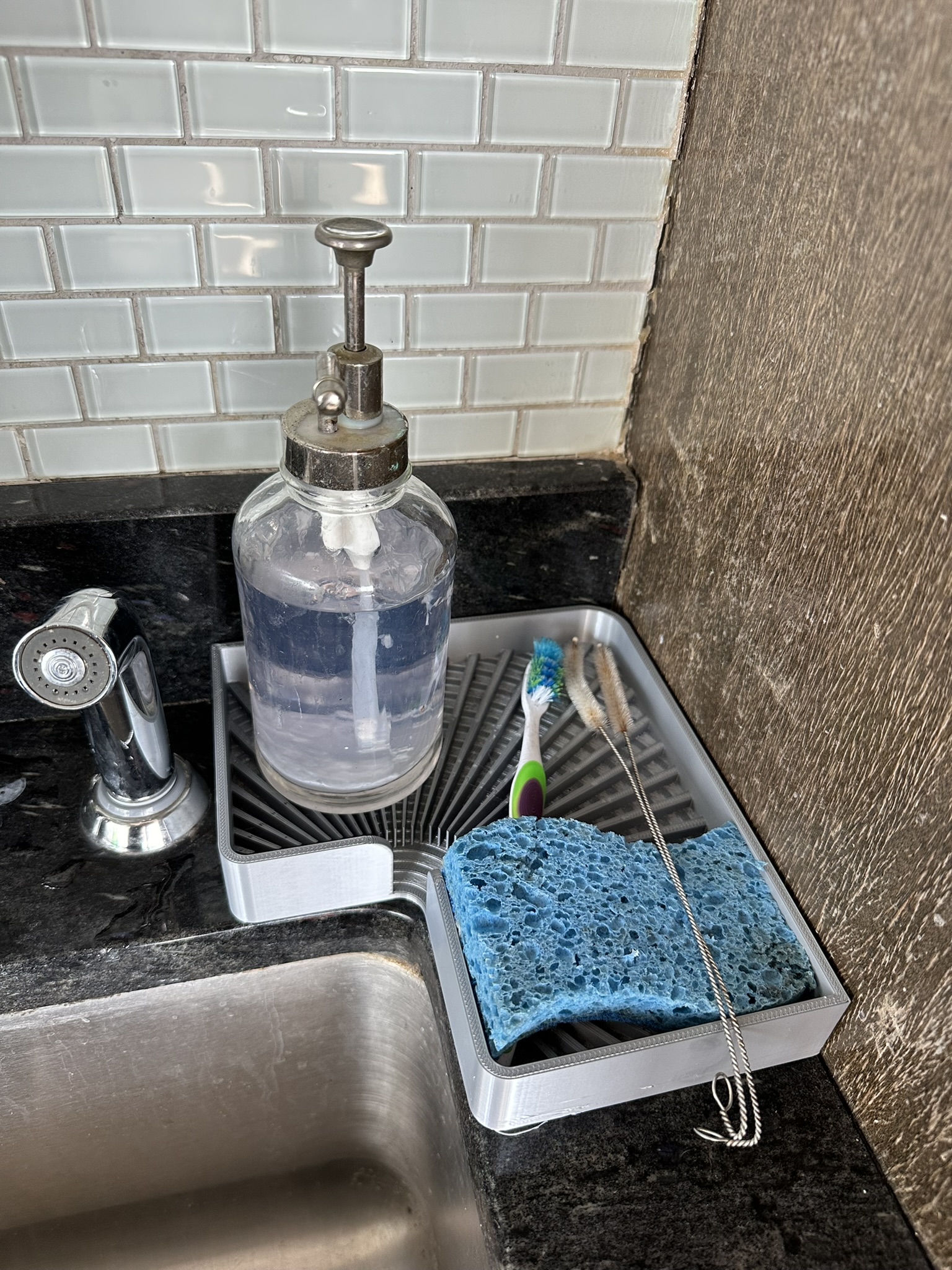 Kitchen sink corner caddy soap holder - photo 2
