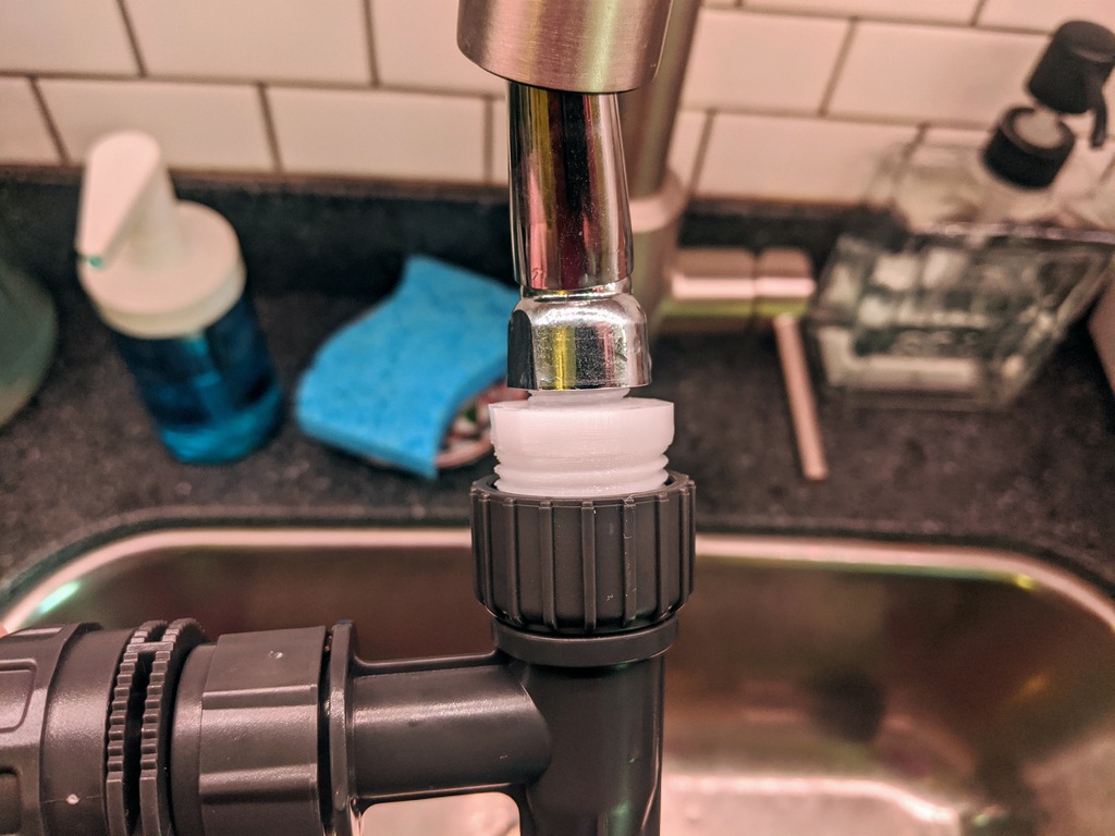Moen pull down faucet to garden hose adapter - photo 2