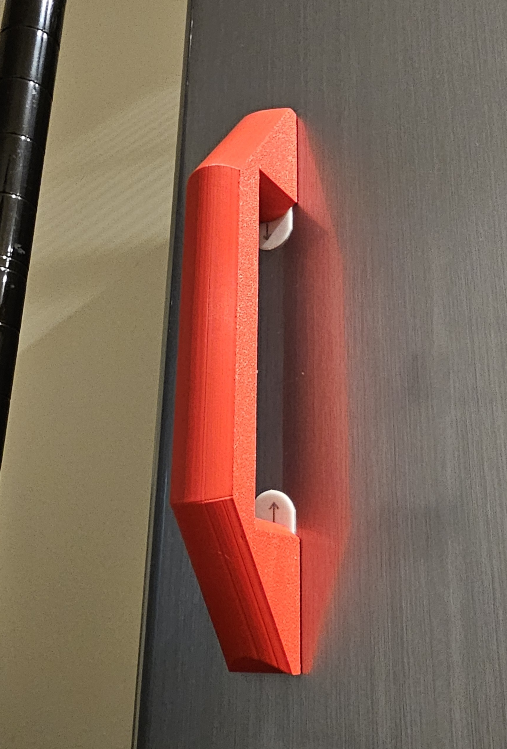 Refrigerator Door Handle - designed to be mounted with 3M Command Strips (No Supports)