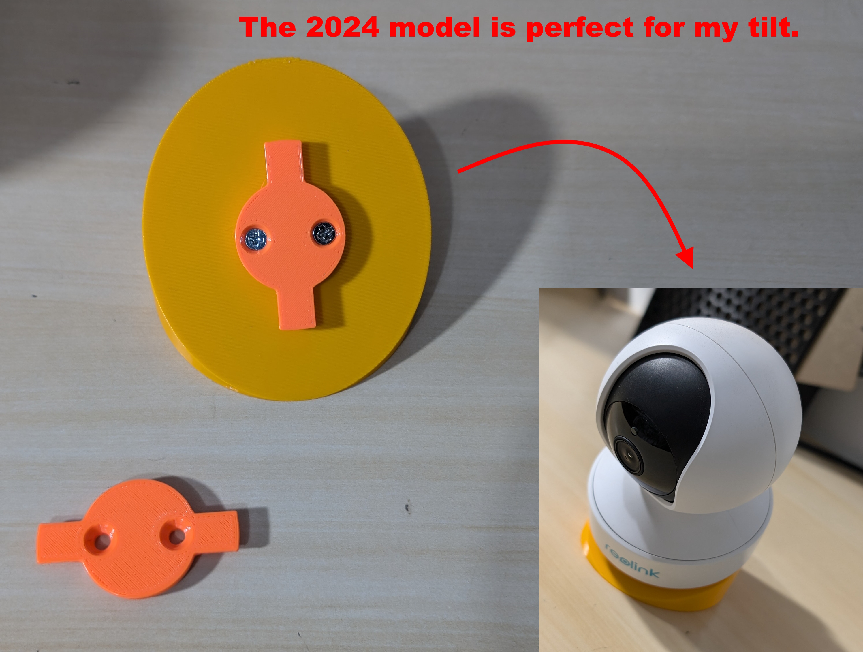 Reolink E1 mount - new and old model - adapted for my tilt mount - photo 4