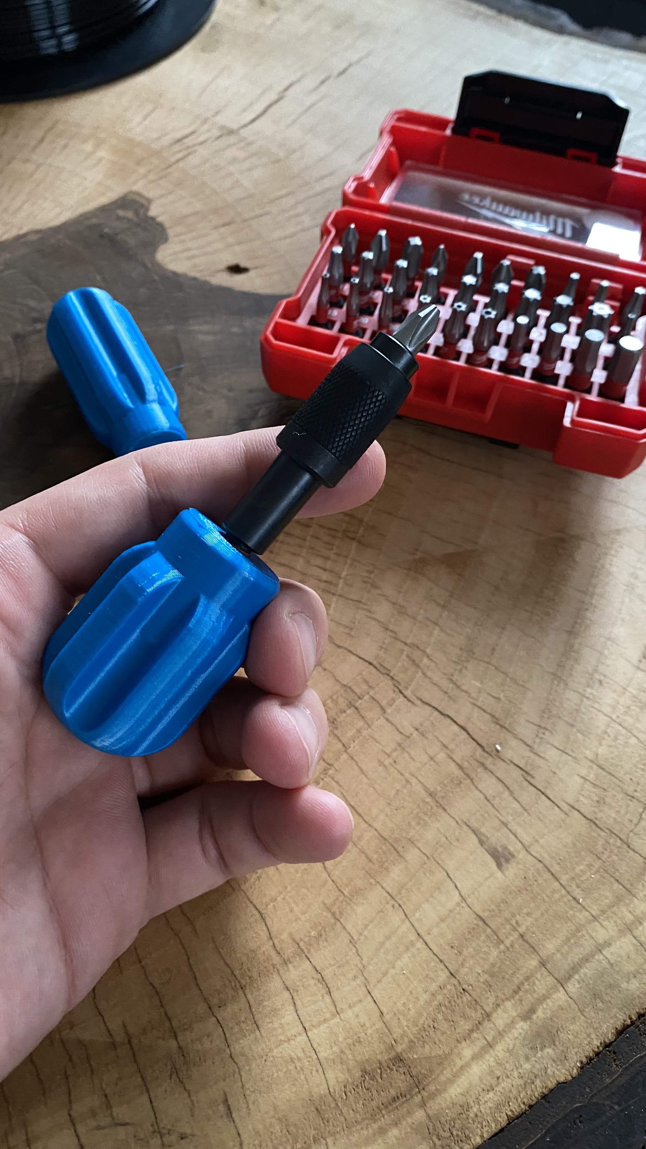 Screwdriver handle for hex bit