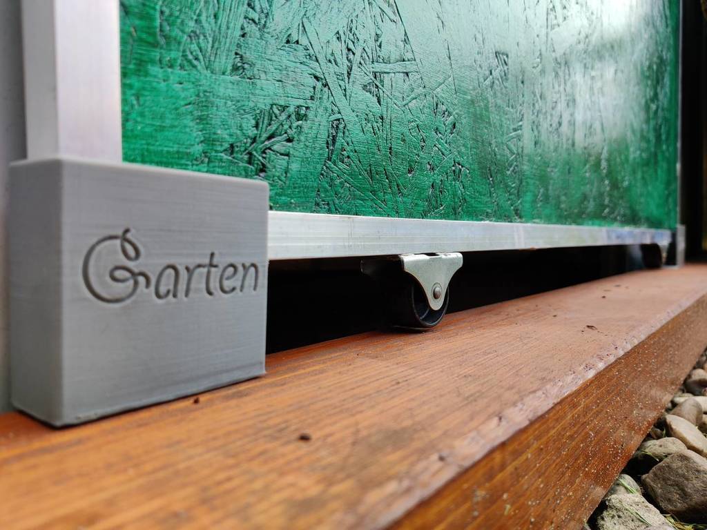 Garden sliding door guide