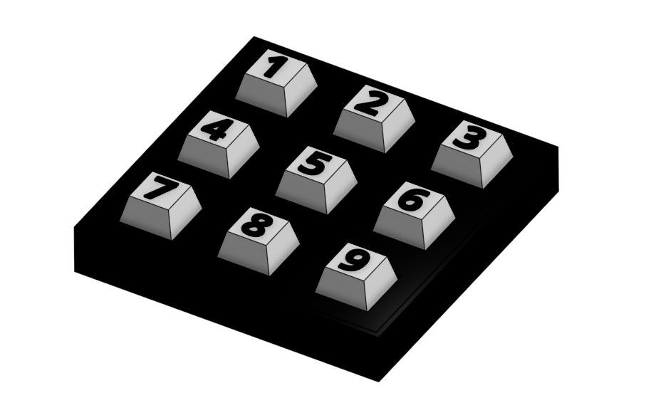 Clickable number pad toy