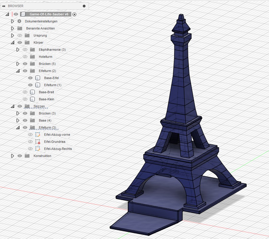 Game of Life Replacement Part (Eifelturm)