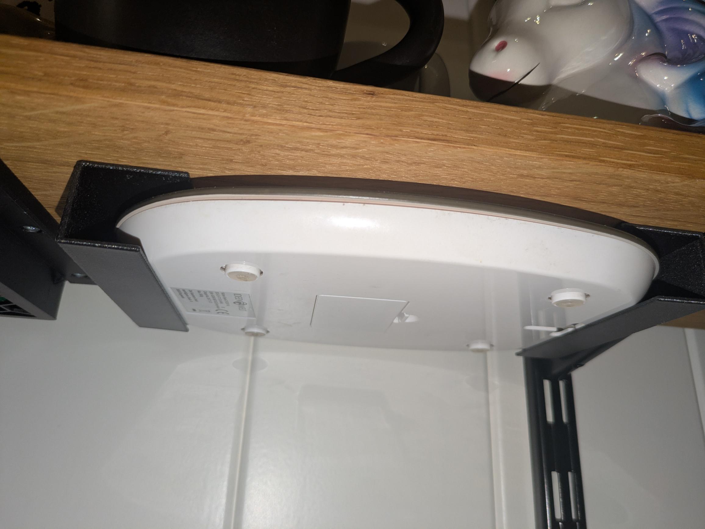 Under-shelf storage (for kitchen scale)