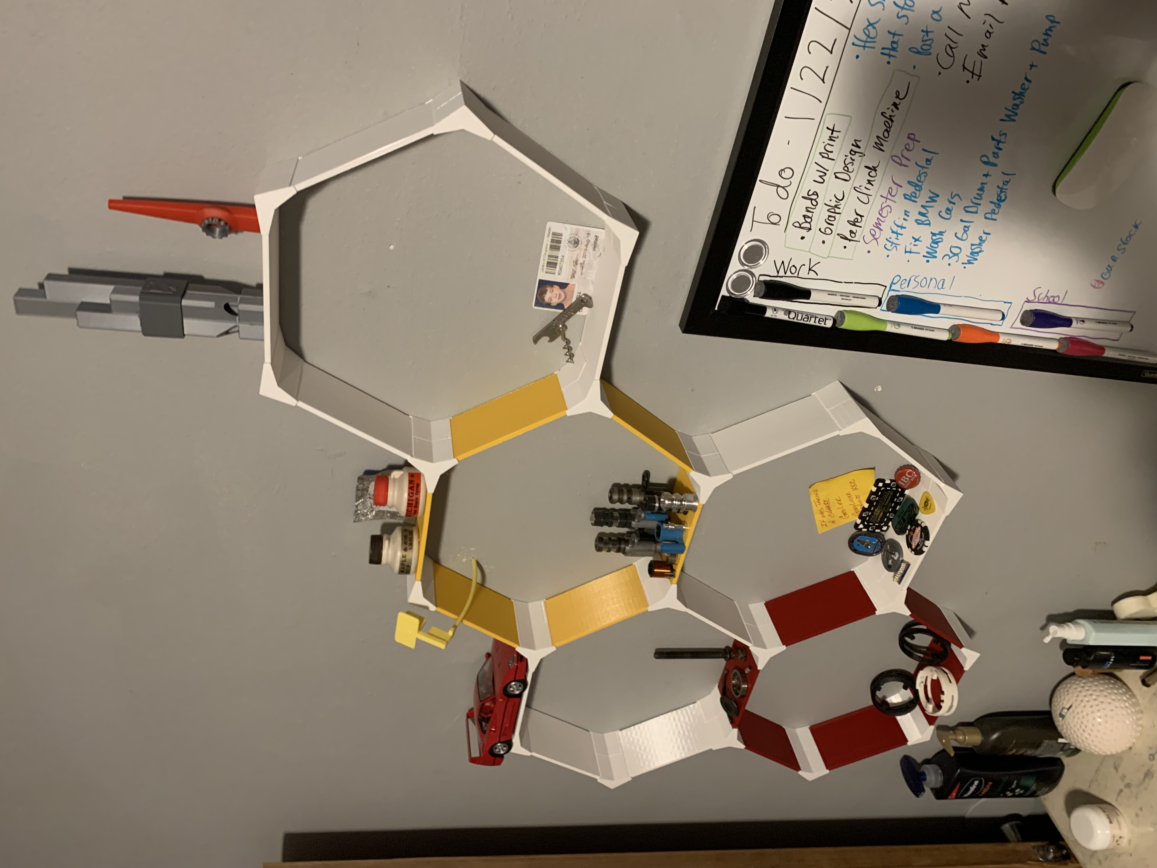 Strong fully 3D printed 10.25" hexagonal shelf system - photo 2