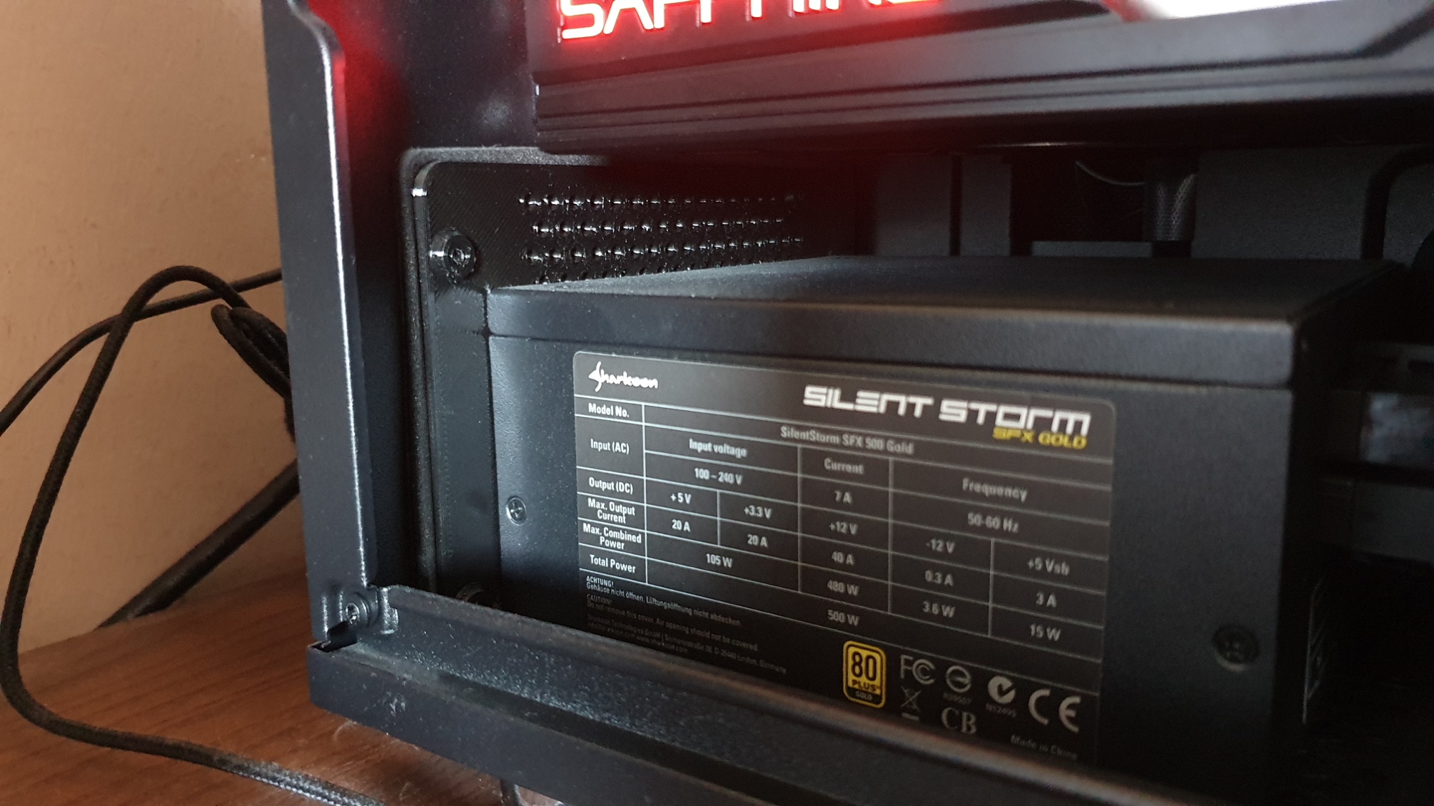 SFX to ATX PSU Adapter Hole/Honeycube Mesh - photo 2