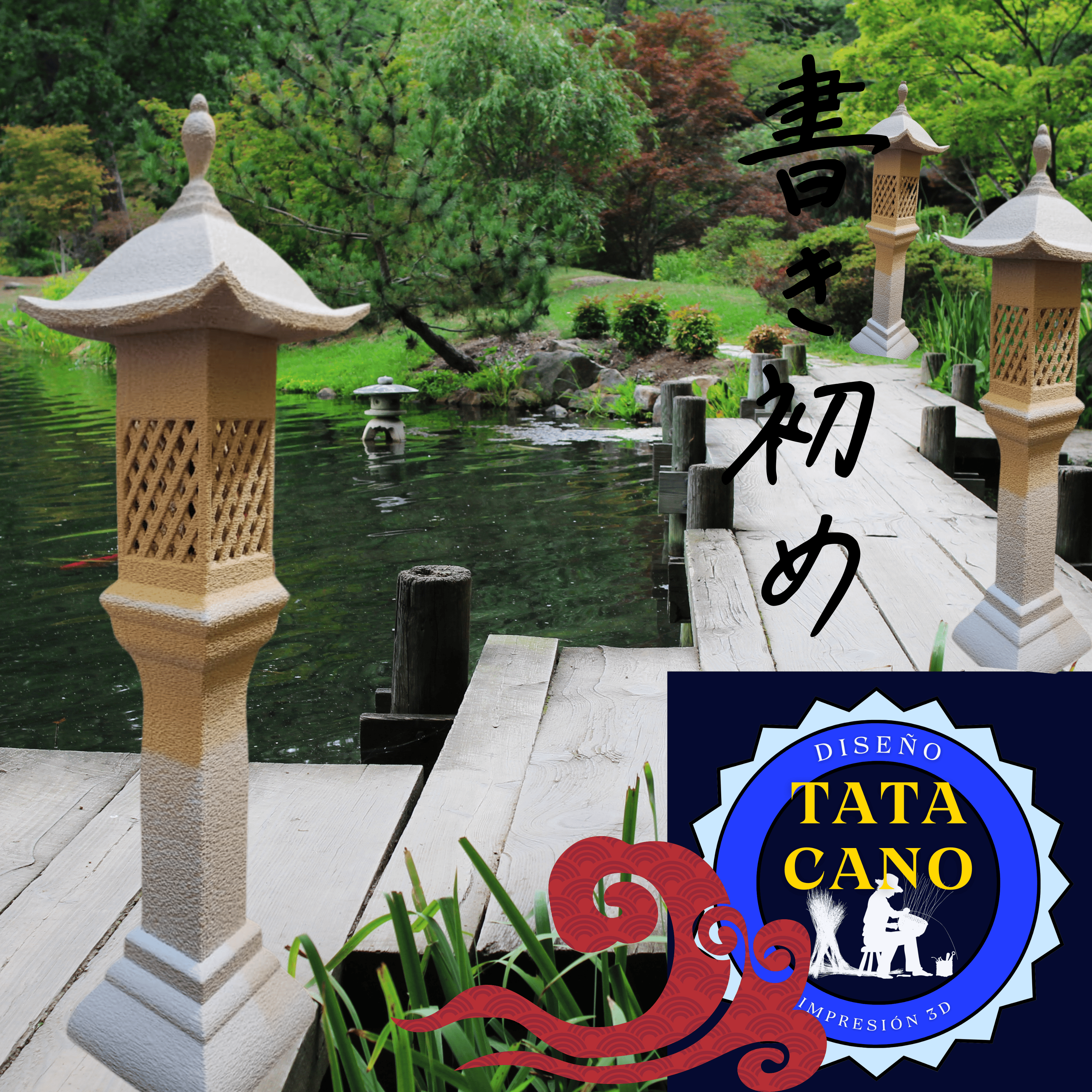 Porta Sahumerios Lámpara de Jardín Japonesa - Incense Holder Japanese Garden Lamp