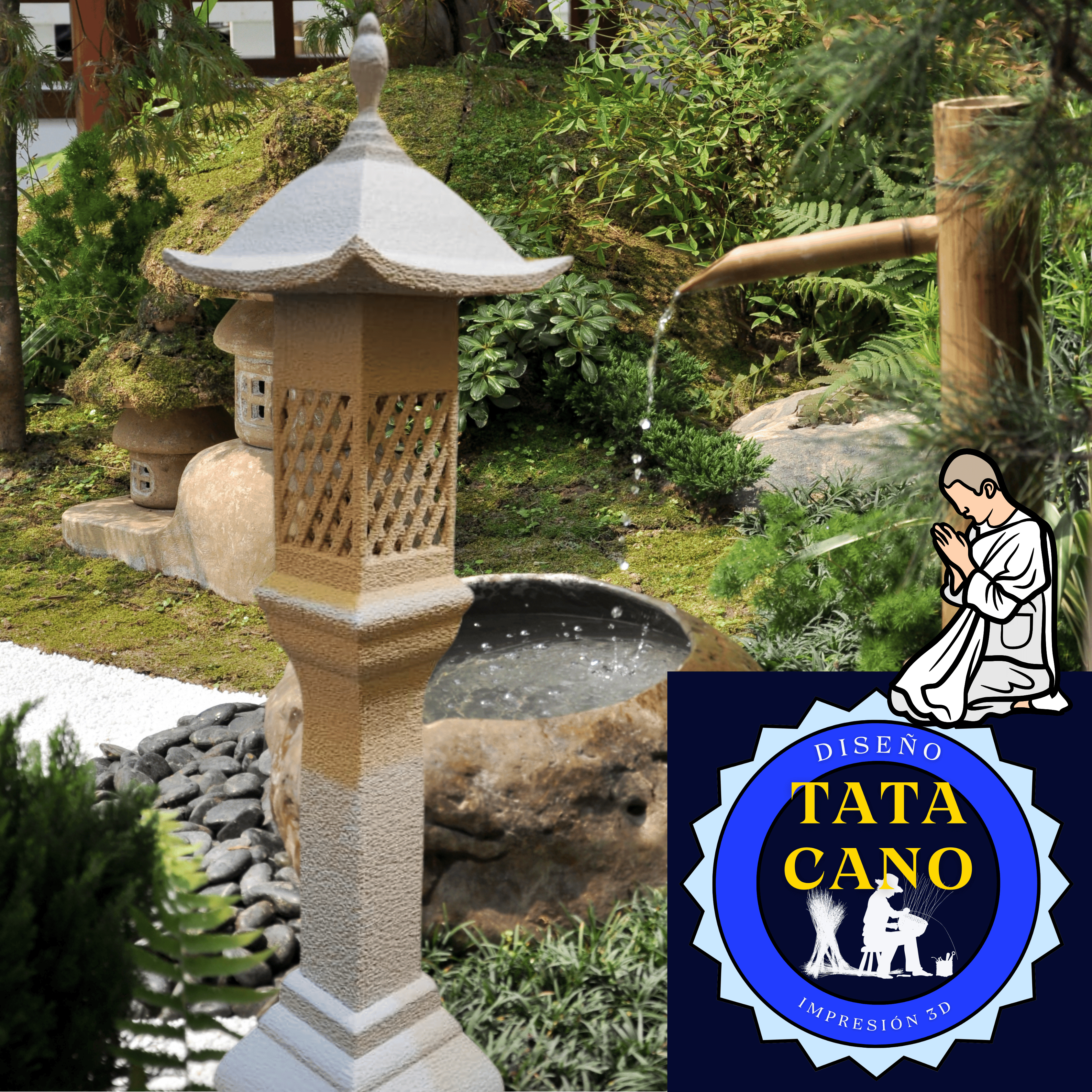 Porta Sahumerios Lámpara de Jardín Japonesa - Incense Holder Japanese Garden Lamp - photo 3