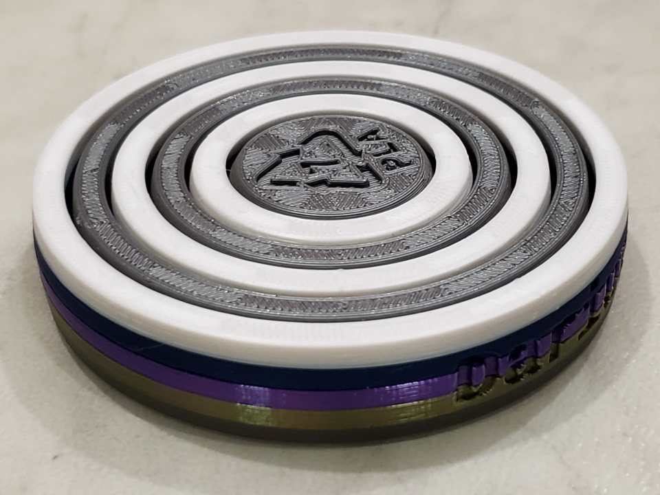Customizable gyro toy wrapped with engraved text - photo 2