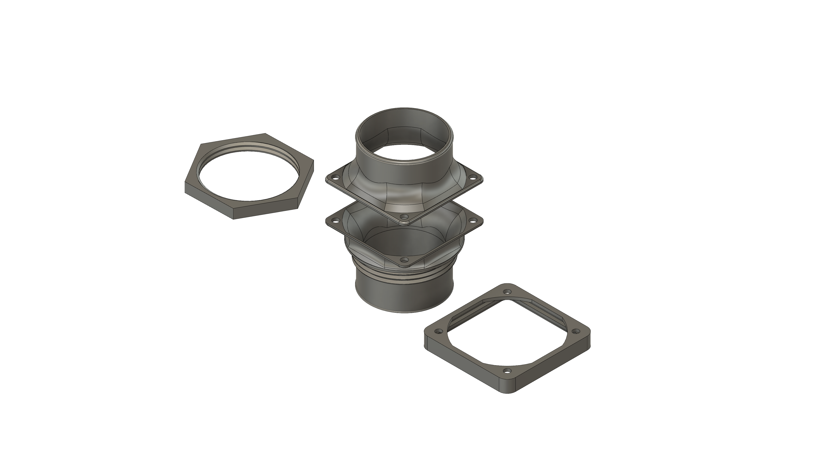 Enclosure bushing with 60mm fan for 2 inch / 50mm hose (Ikea-Lack) - photo 2