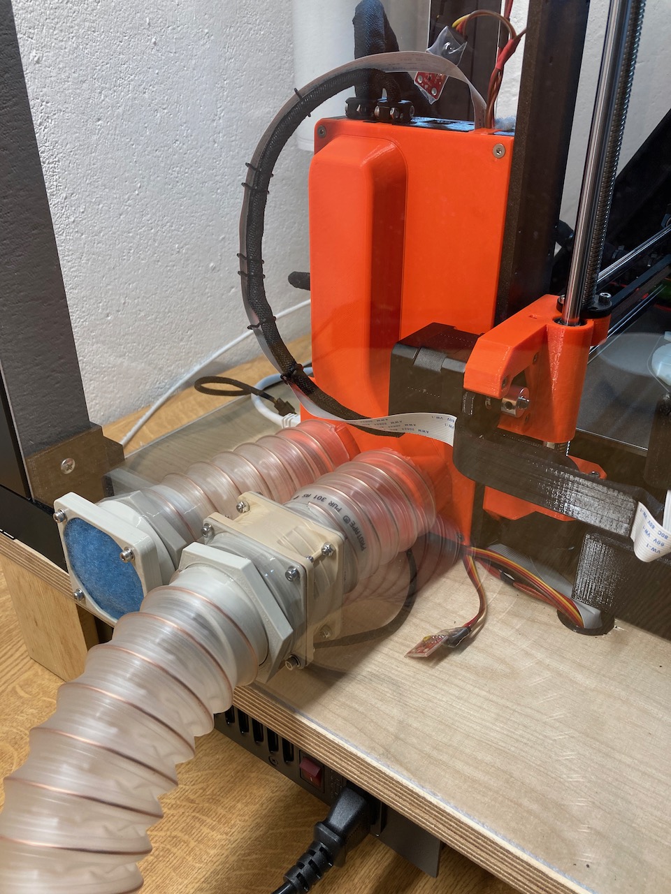 Enclosure bushing with 60mm fan for 2 inch / 50mm hose (Ikea-Lack)