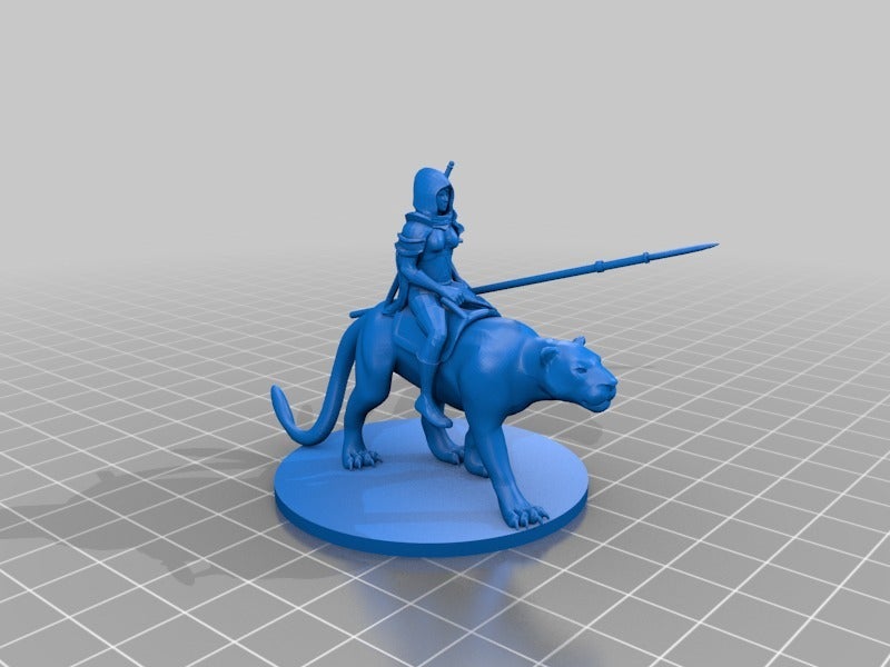 Female Ranger and her Giant Panther Mount - photo 4