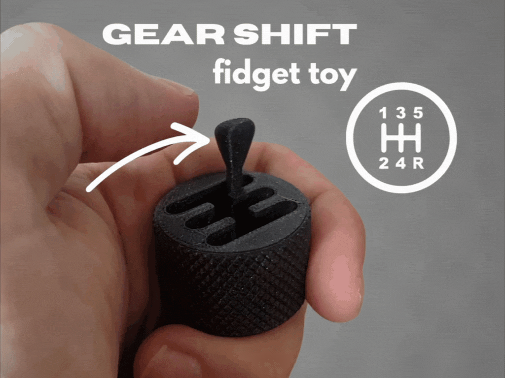 Print in place Gear shift fidget toy