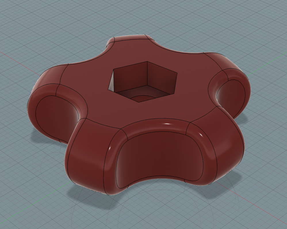 5 Point Star Knob 1/4"x20