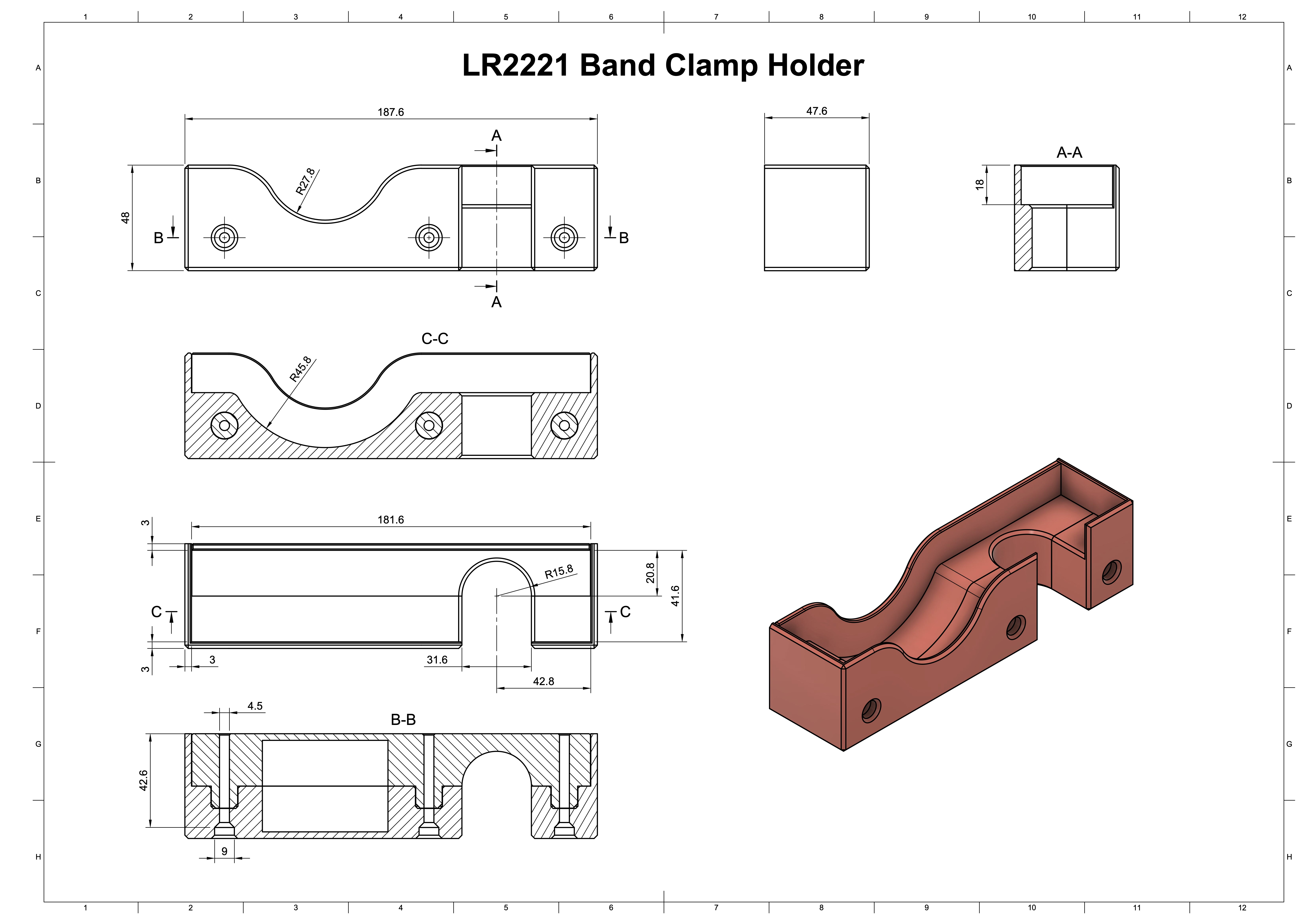Wall Holder for Band Clamp (designed for Bessey BAN 700) - photo 2