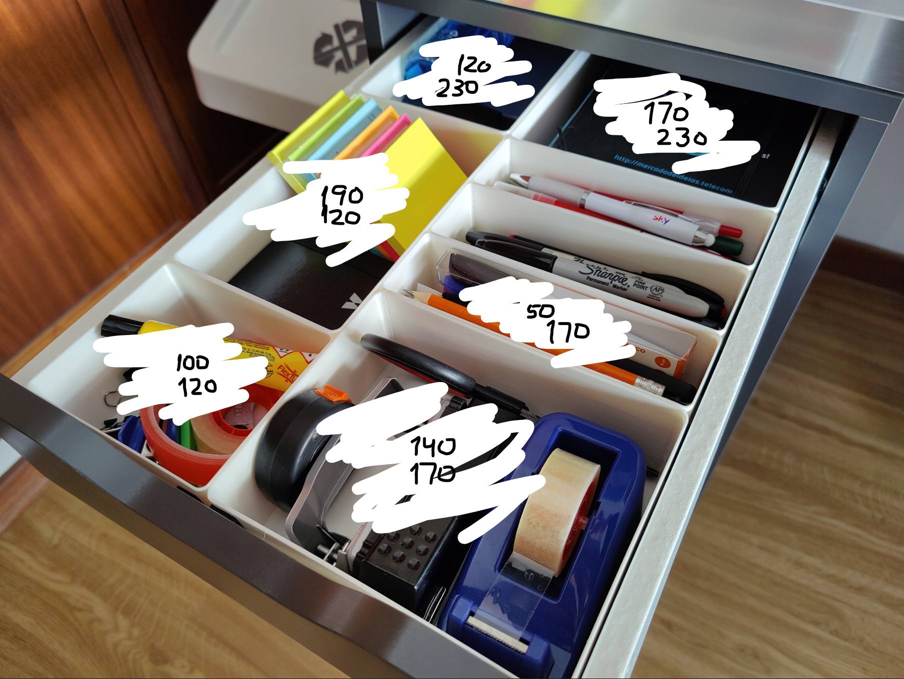 Drawer Organisers Universal/IKEA ALEX - photo 3