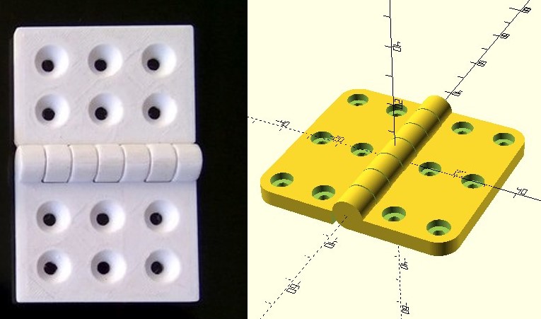 Print-in-place hinge