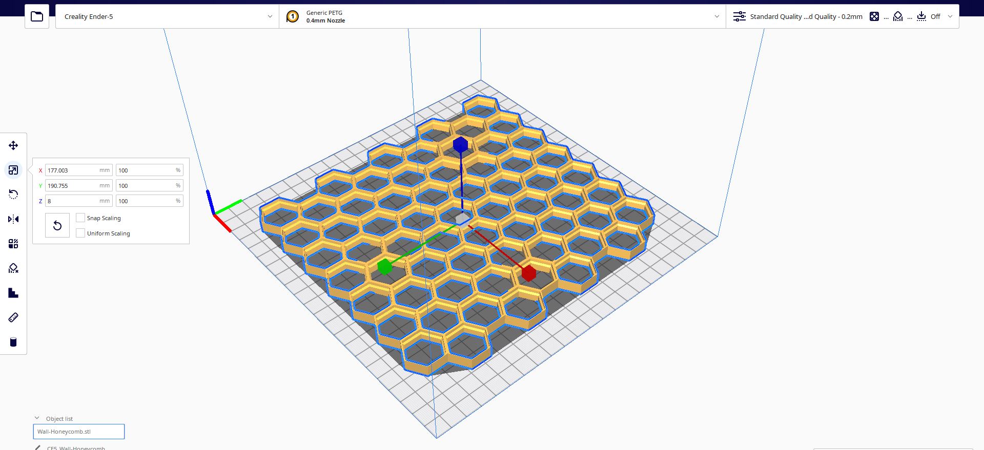 Honeycomb Storage wall: Smaller Honeycomb