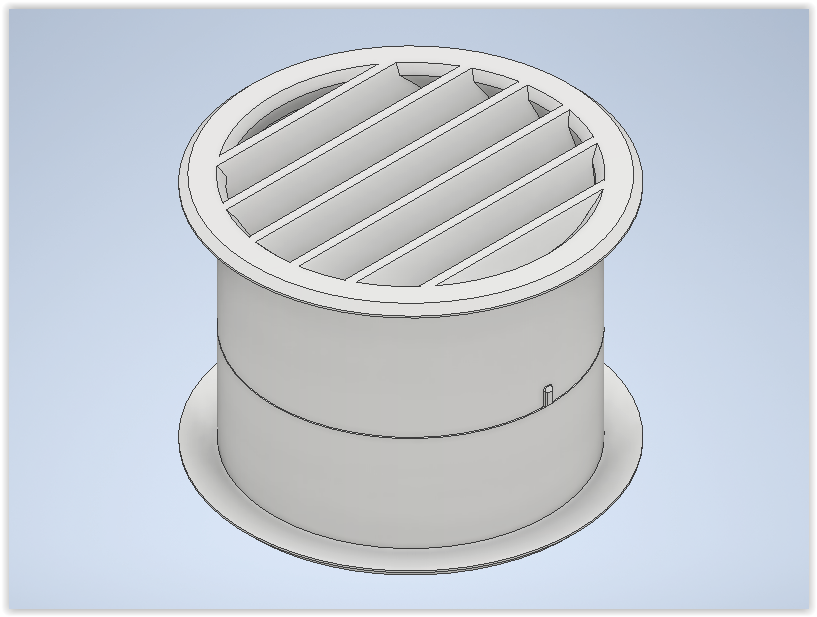 Through-door circular vent
