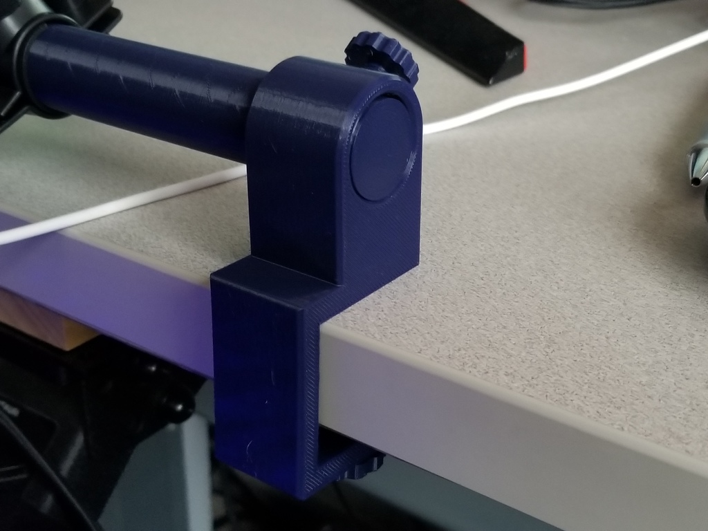 Clamp, rod, and stand for mounting devices to desk - photo 2