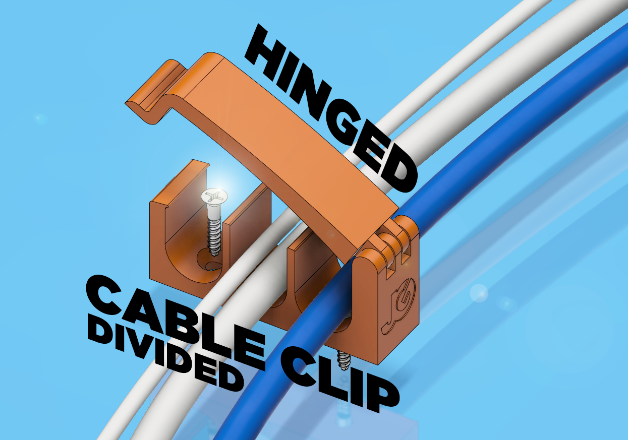 Hinged Cable Clip Divided