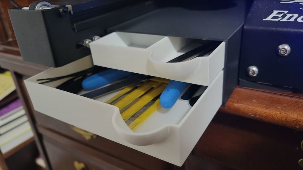 Ender 3 Pro shorter drawer (fits recently manufactured Ender 3 Pro machines that have less space under the bed) - photo 2