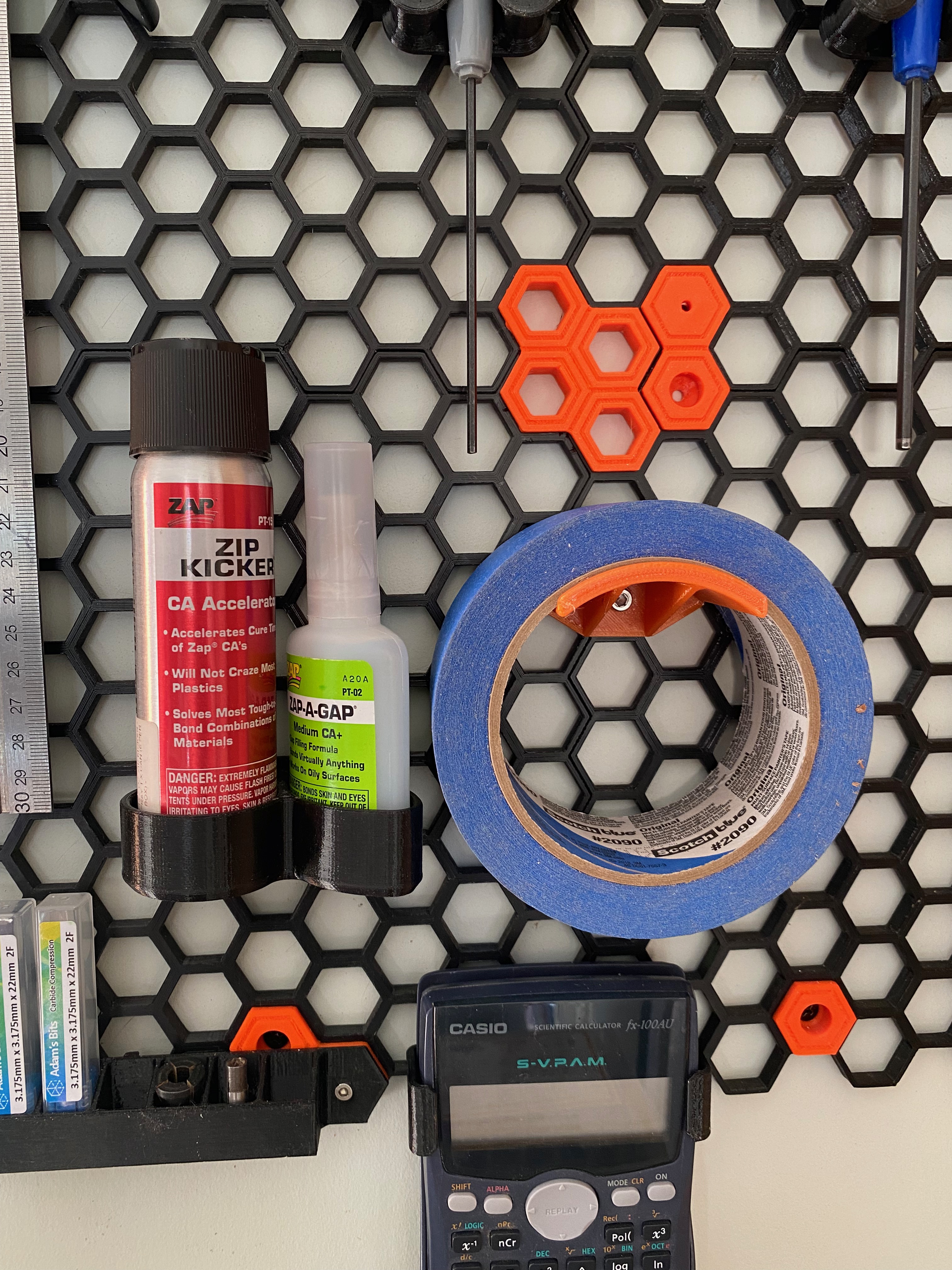 Honeycomb Storage Wall - Tape Hook