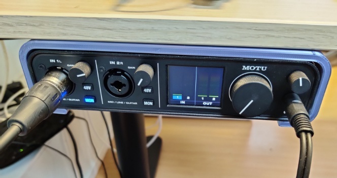 MOTU M2 & M4 under desk mount