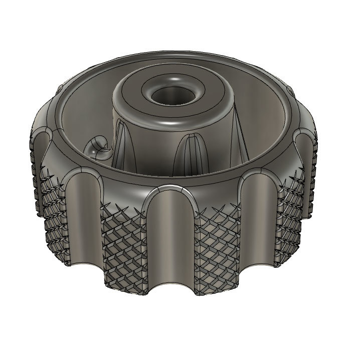 M4 Knurled Bed Leveling Knob for Ender 3 (Parametric Fusion 360)