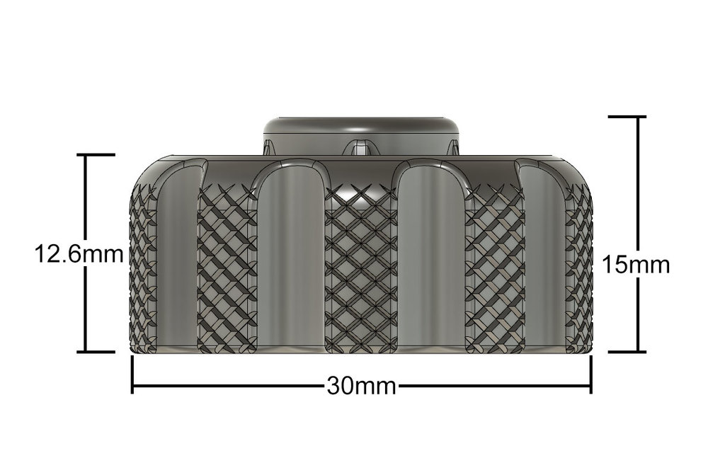 M4 Knurled Bed Leveling Knob for Ender 3 (Parametric Fusion 360) - photo 3