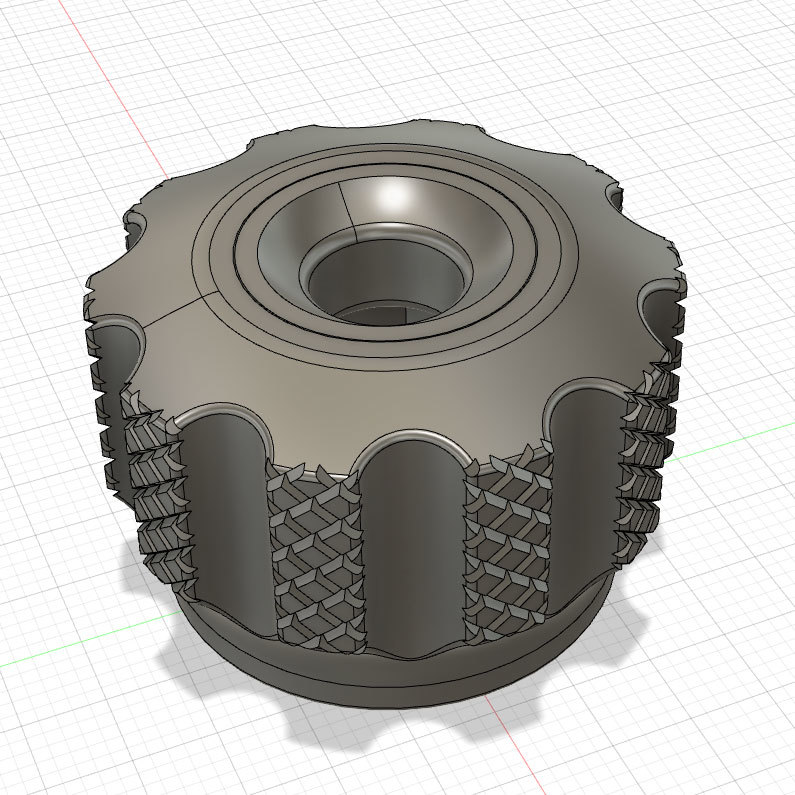 Knurled Ender 3 V2 Belt Tensioner Knob (Parametric Fusion 360)