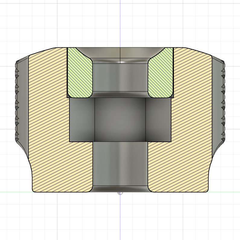Knurled Ender 3 V2 Belt Tensioner Knob (Parametric Fusion 360) - photo 2