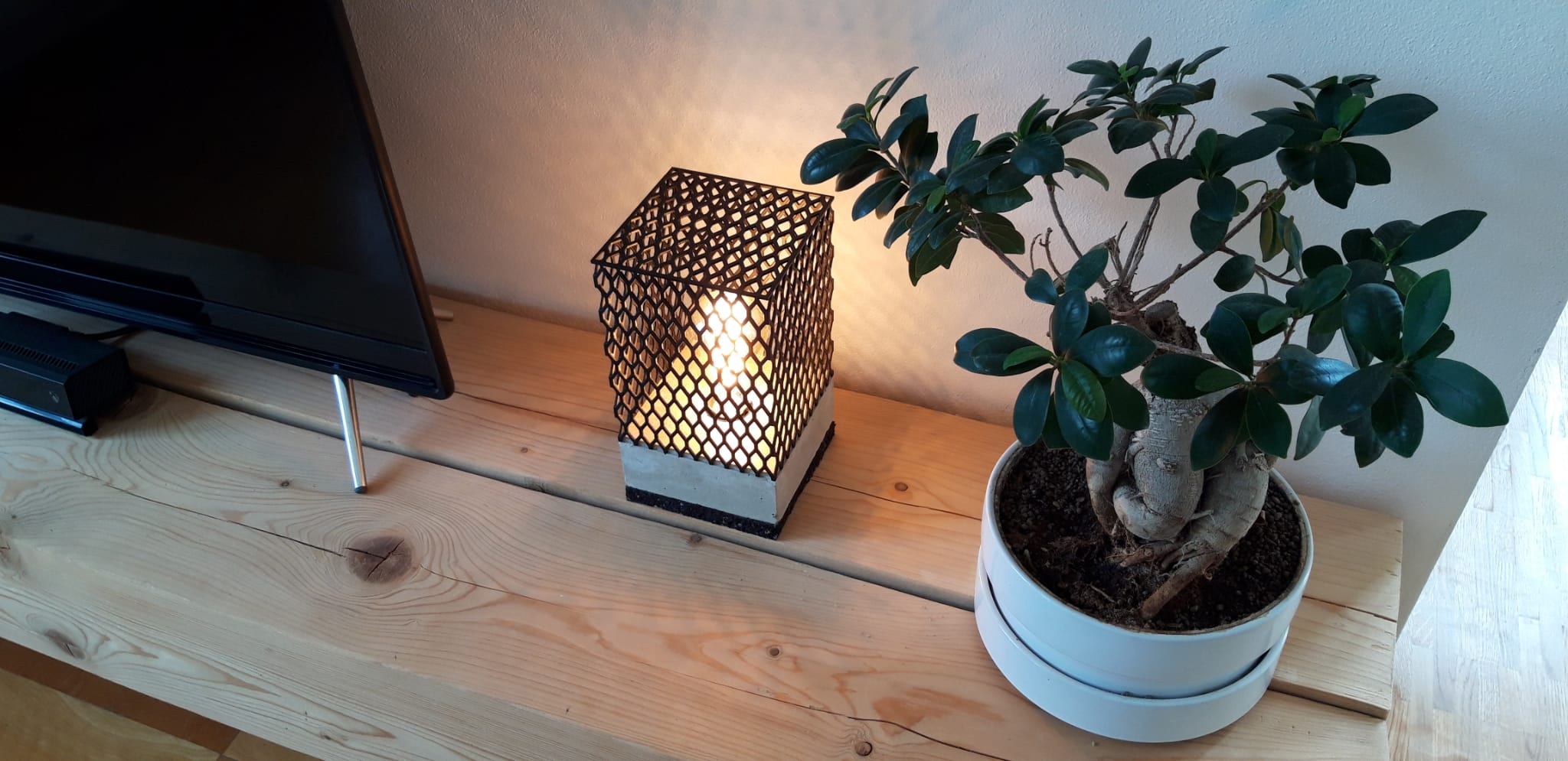 Industrial lamp with concrete base - photo 4