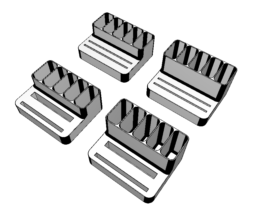 SMALLER Organizer for USB cables & chargers EU/US/UK - 5 slots | REMIX - photo 3