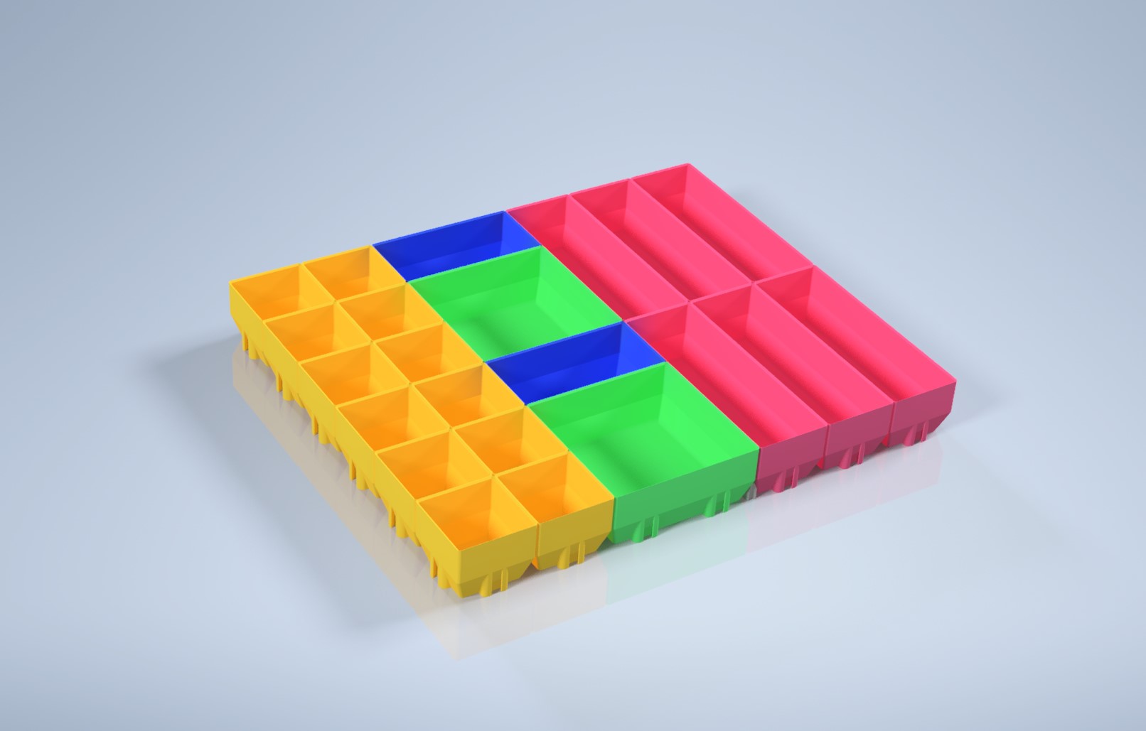 Small Parts Container / Drawer Organizer 45mm Grid