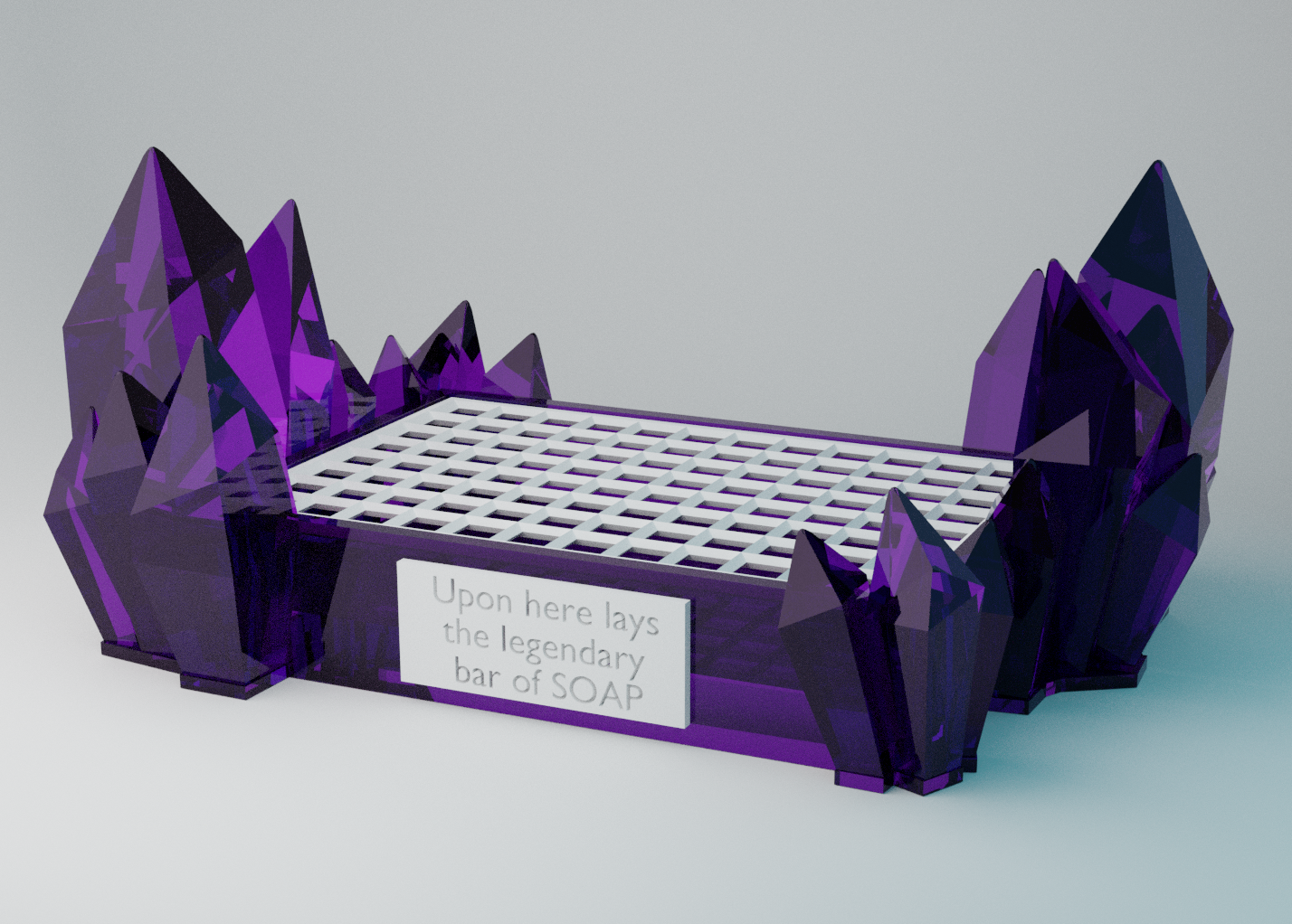 Crystal soap dish