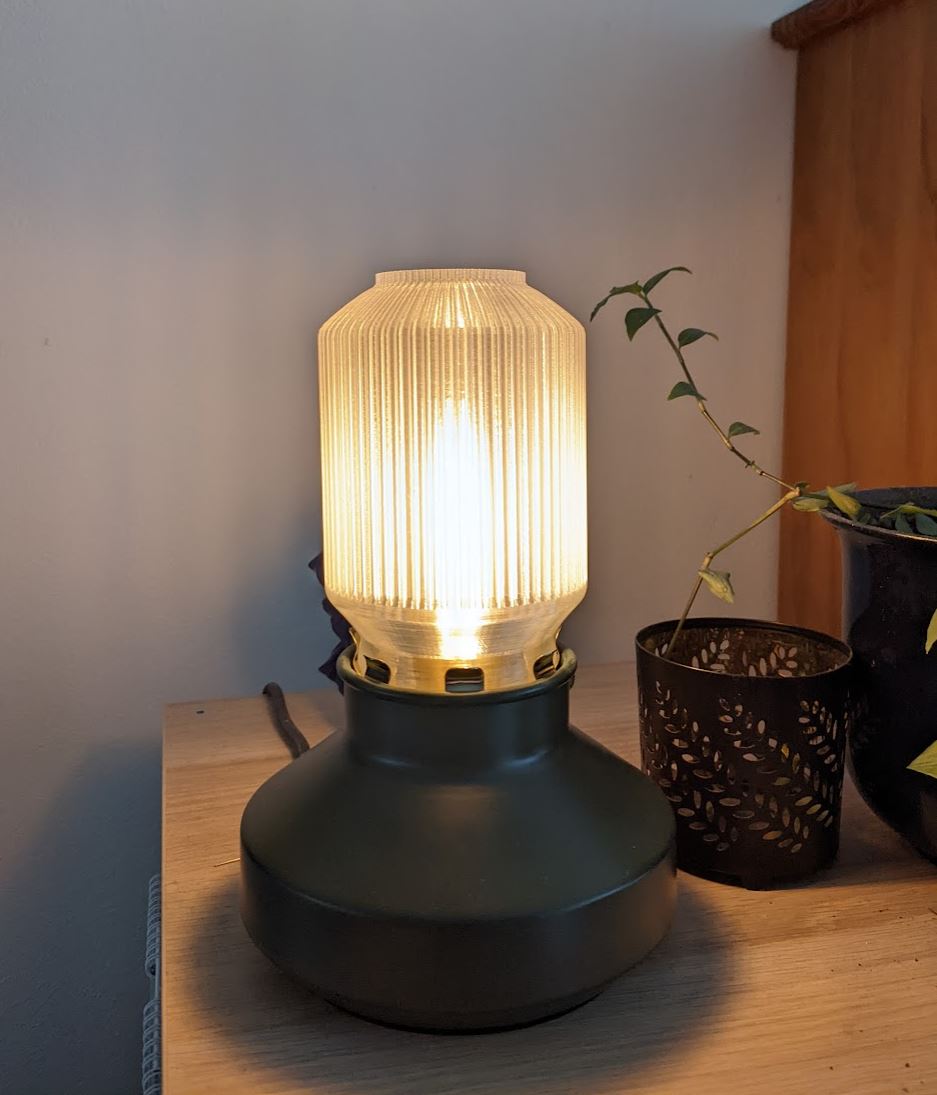 Ridged vase mode lamp shade for the Ikea Tarnaby lamp! - photo 2