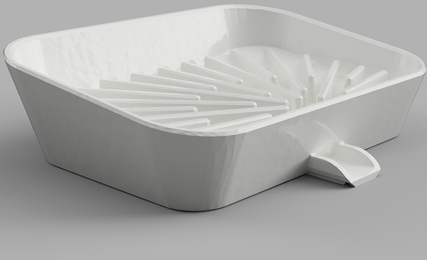 Soap Dish with added drain spout