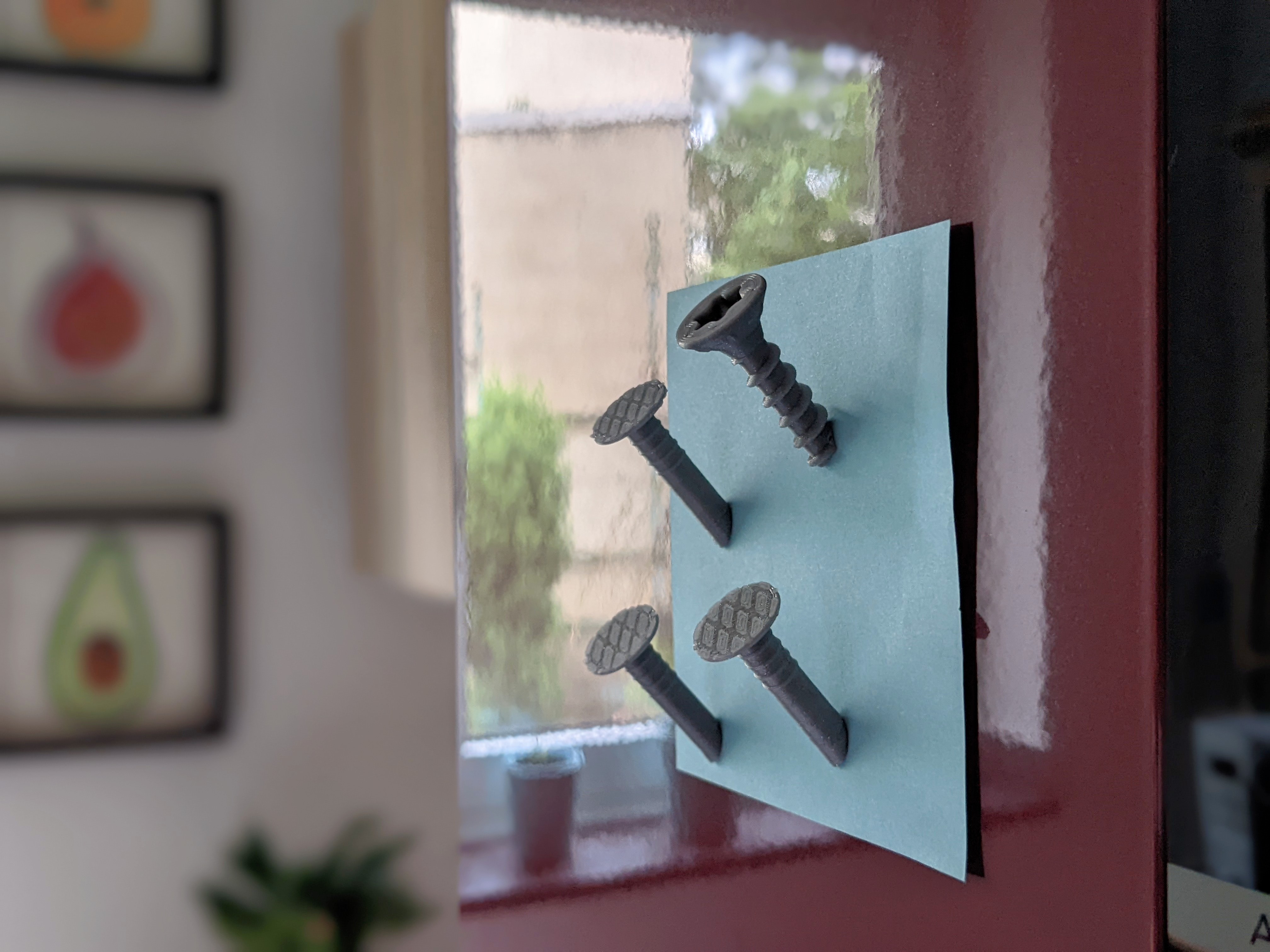 Steel Nail  and Torx Screw Refrigerator Magnet