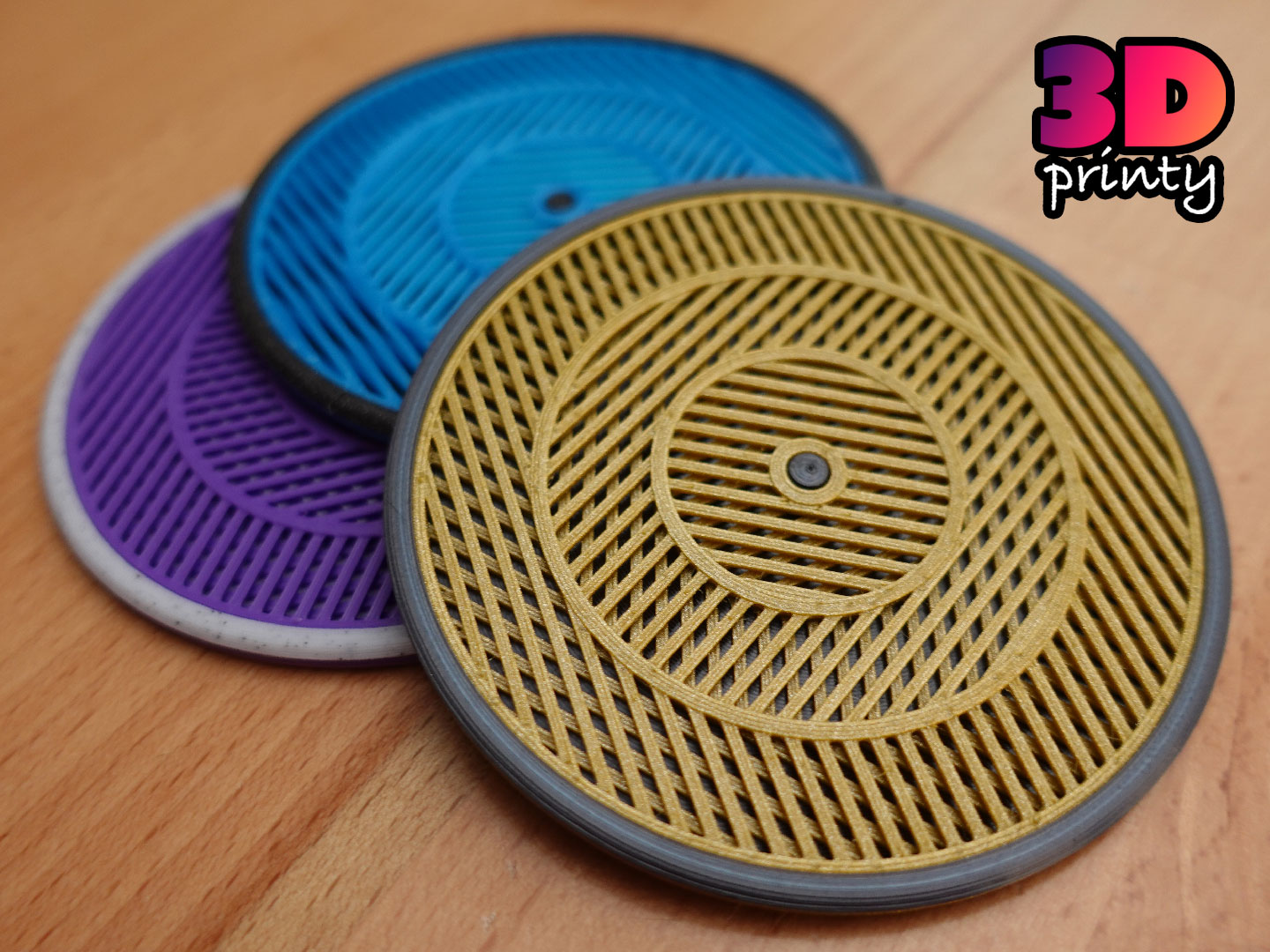 Moving Moiré Pattern Coaster