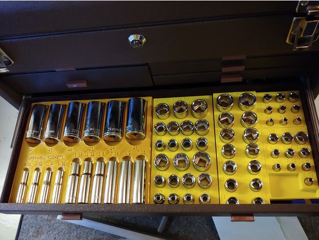 Modular Toolbox Socket Organizer