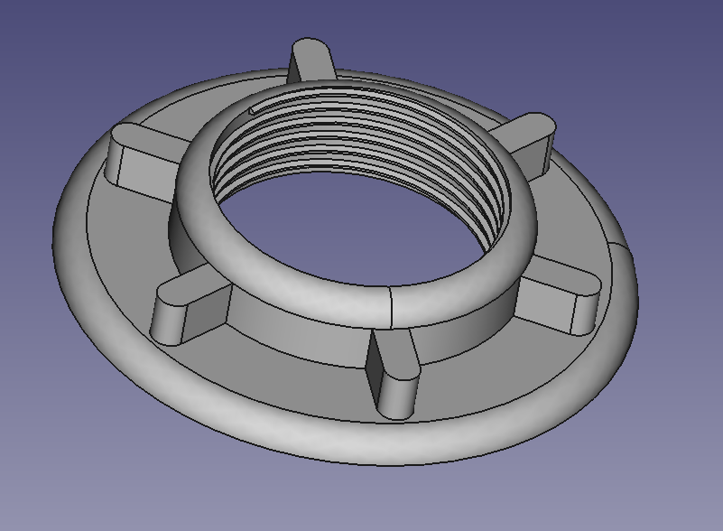 E27 lamp fixture 40mm nut