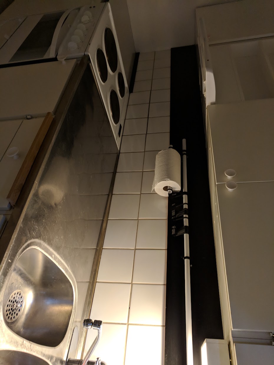 20 mm Conduit Kitchen Rail - Wall Mounts, End Caps