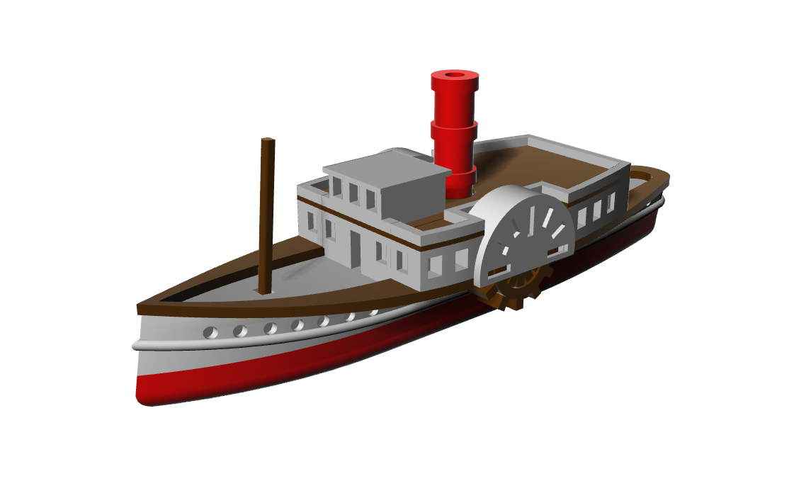 Mini steamboat toy model - photo 3